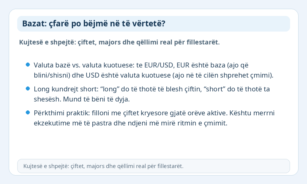 Infografikë e bazave të Forex-it