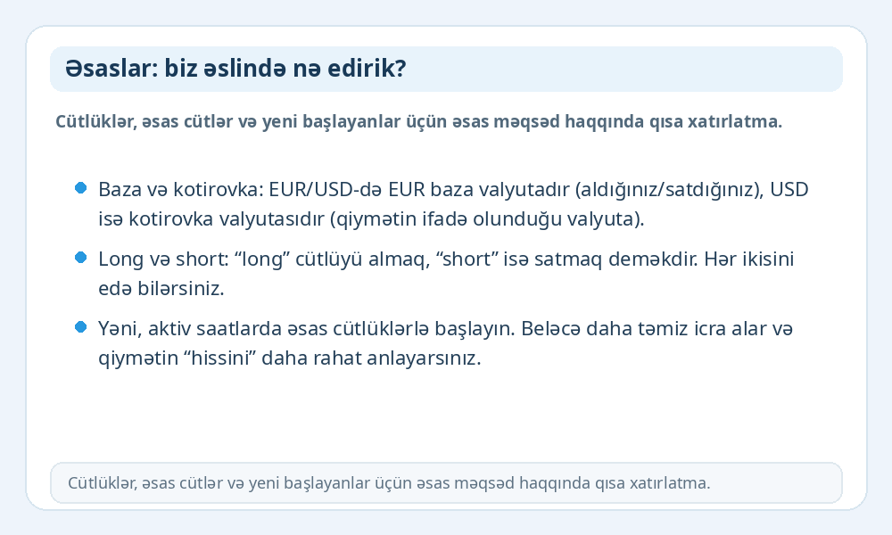 Forex əsasları infoqrafikası
