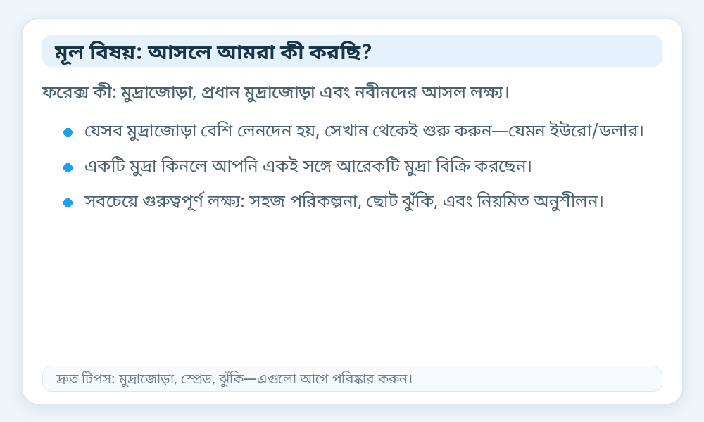 ফরেক্সের বেসিক ইনফোগ্রাফিক
