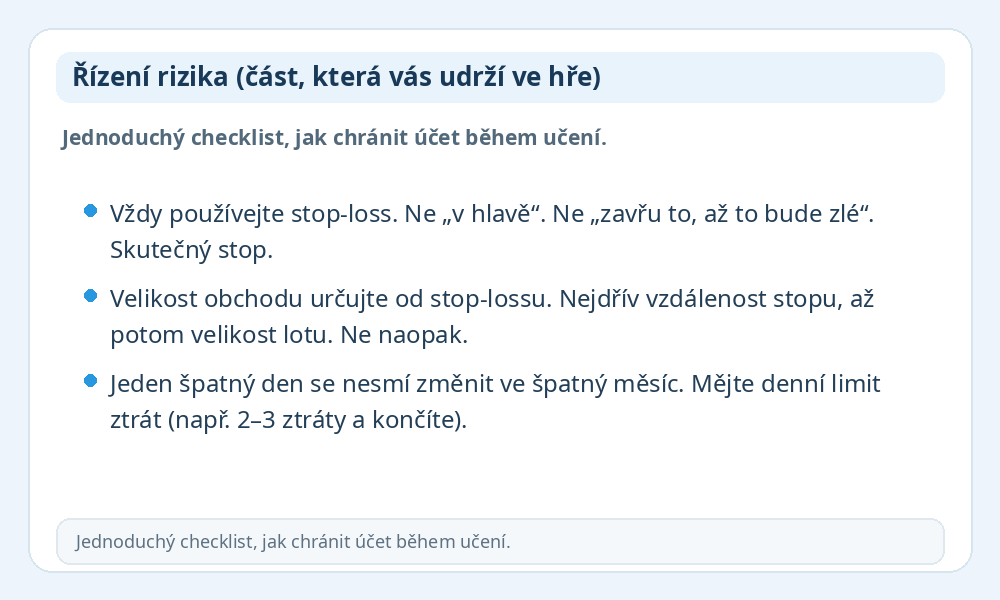 Infografika checklistu řízení rizika