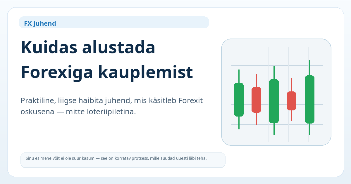 Illustratsioon: kuidas alustada Forexiga kauplemist