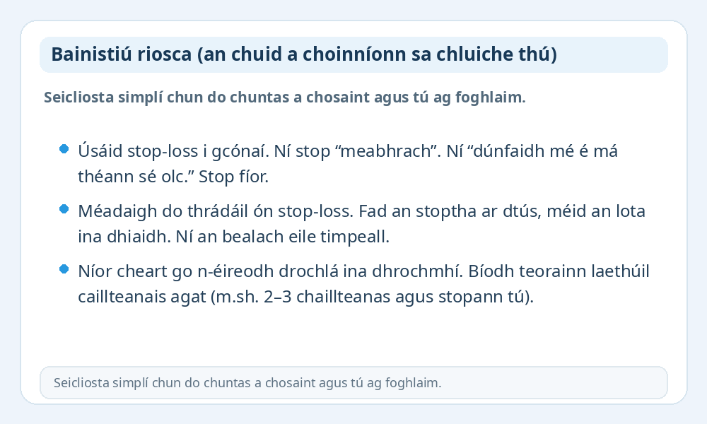 Grafach: seicliosta bainistithe riosca