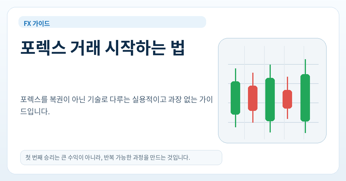 포렉스 거래 시작 가이드 대표 이미지
