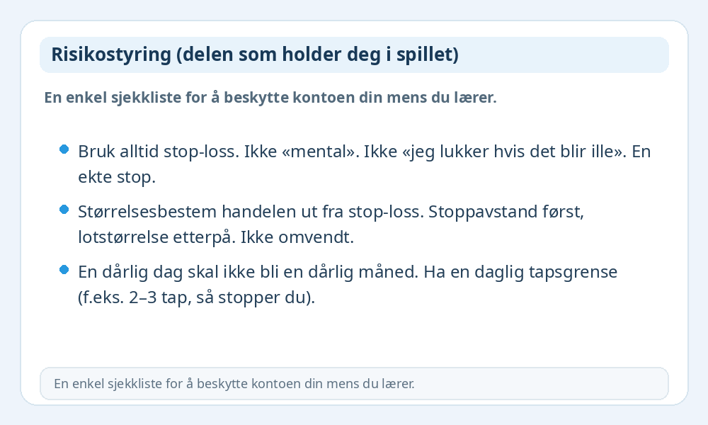 Infografikk med sjekkliste for risikostyring