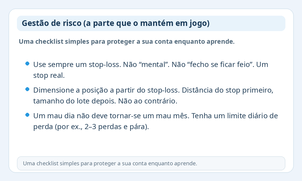 Infográfico com checklist de gestão de risco