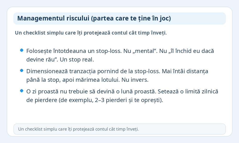 Infografic cu checklist de management al riscului