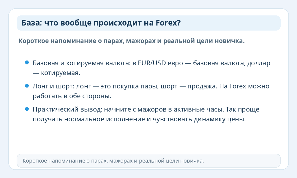 Инфографика с основами Forex